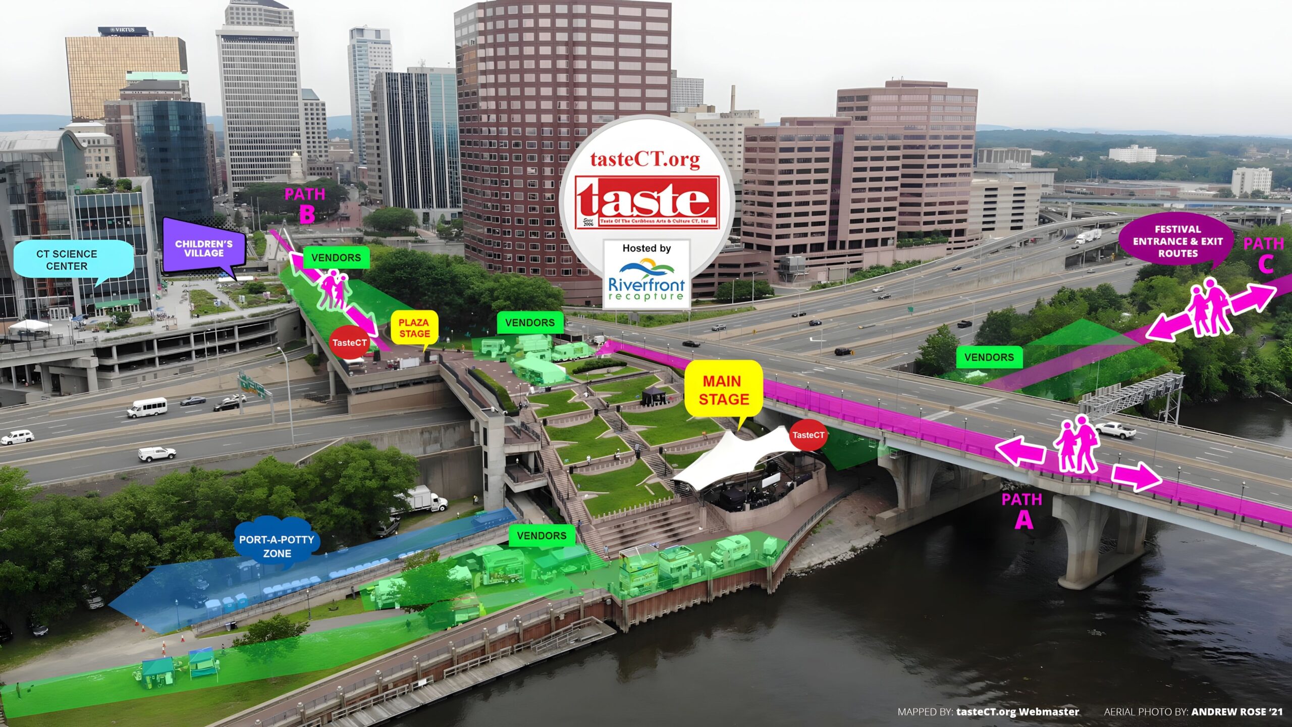 MAP of the Riverfront Taste of the Caribbean - General Layout